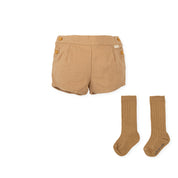 BABY BOY BLOOMERS AND CAMEL SOCKS