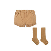 BABY BOY BLOOMERS AND CAMEL SOCKS