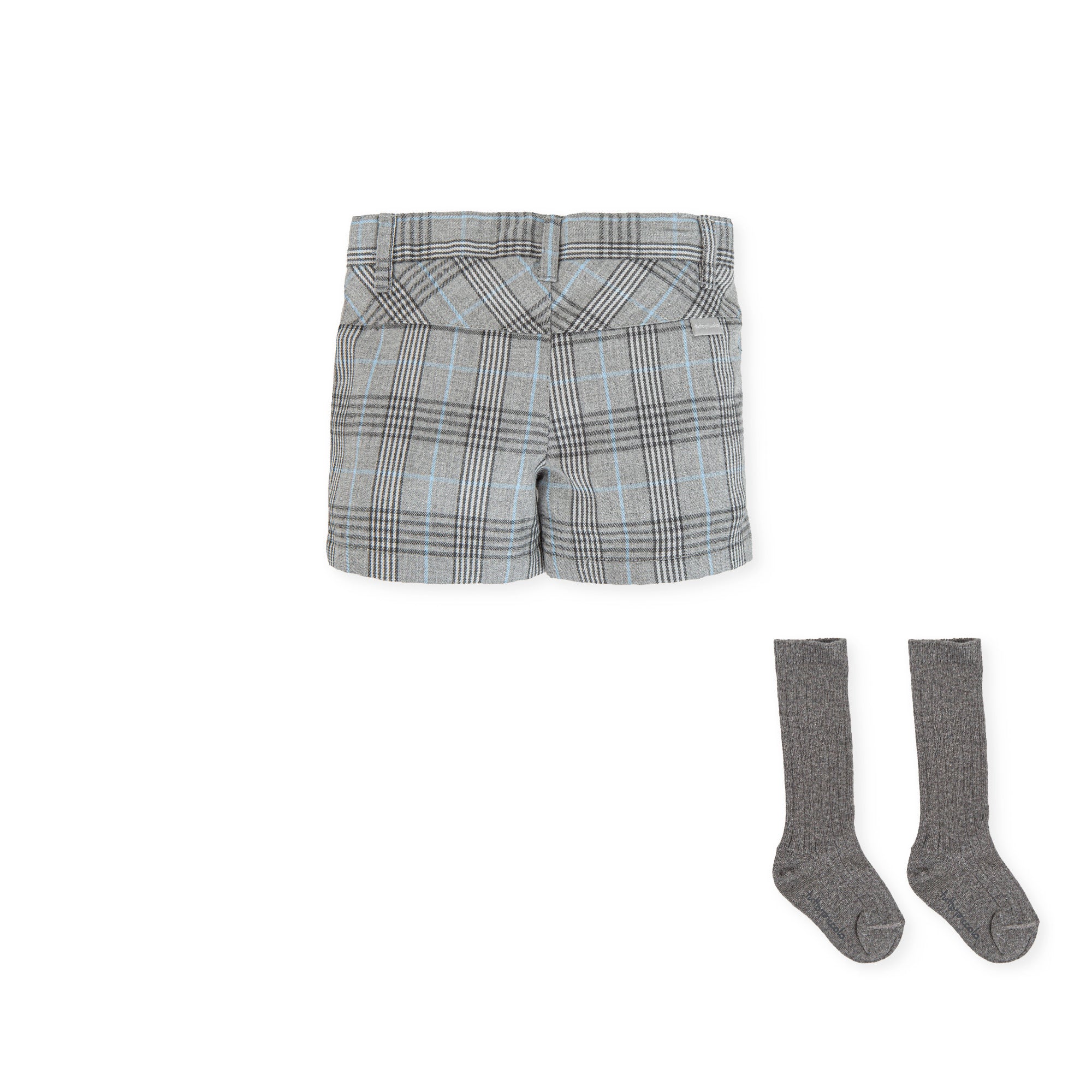 BABY BOY GREY BERMUDA SHORTS AND SOCKS