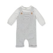 GREY NEWBORN ROMPER