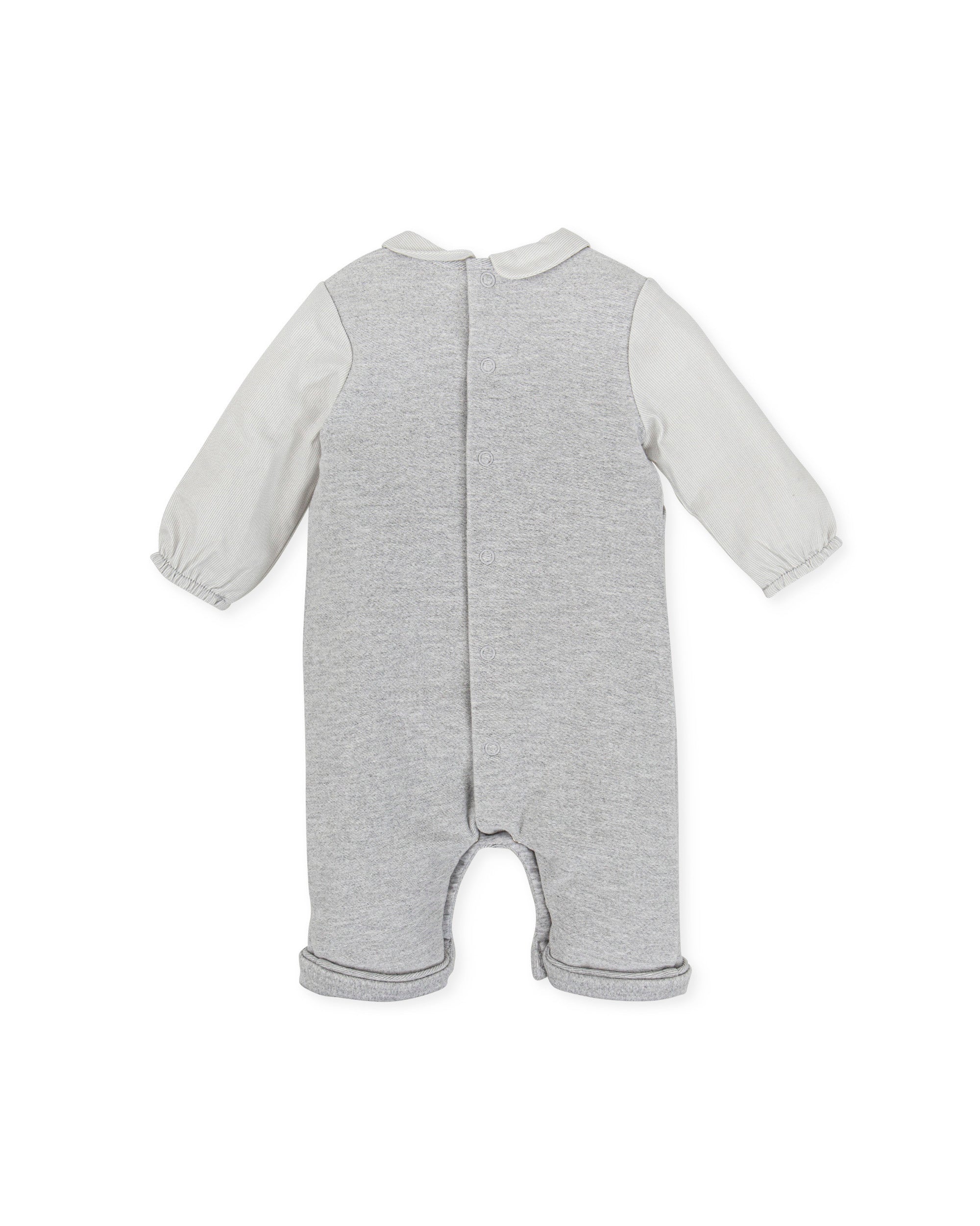 GREY NEWBORN ROMPER