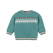 BABY BOY SEA GREEN SWEATER