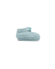 NEWBORN BOOTIES SEA GREEN