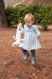 DRESS WITH GIRL'S SEA GREEN LEOTARDS